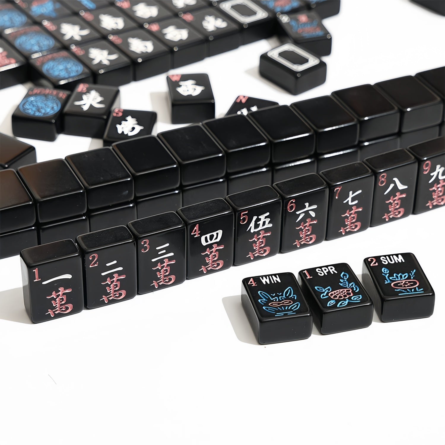 Black Acrylic American Mahjong Set
