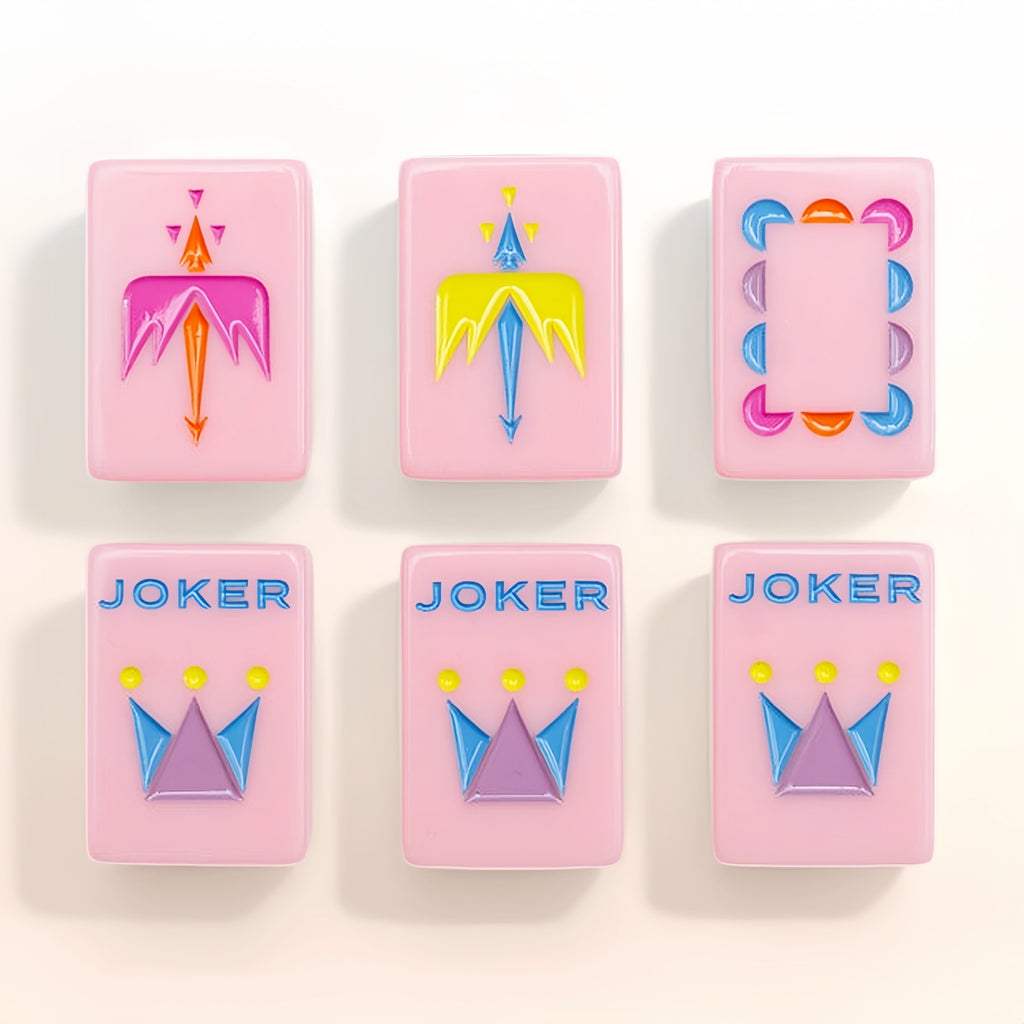 Pink Blossom Mahjong Tiles