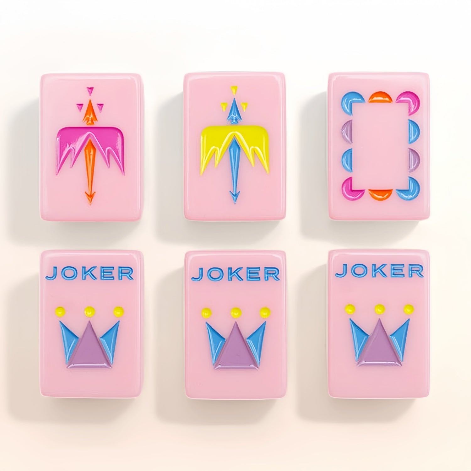 Pink Blossom Mahjong Tiles