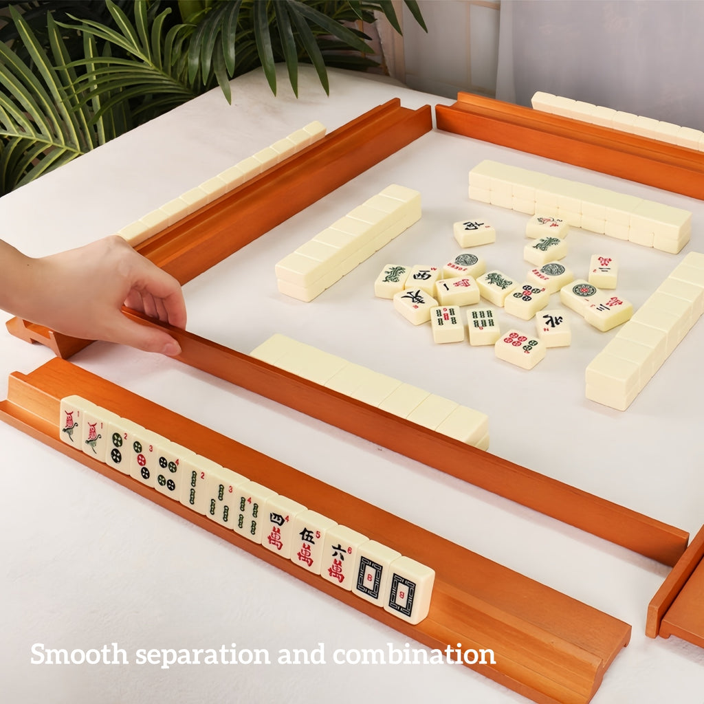 Wooden Mahjong Pushers Set of 4, with Storage Bag