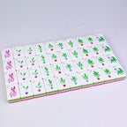 Floral Pink Mahjong Tiles