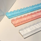 Shell Mahjong Racks Set of 4, 20 Inch, Ocean Blue, Rose Pink, Crystal Clear