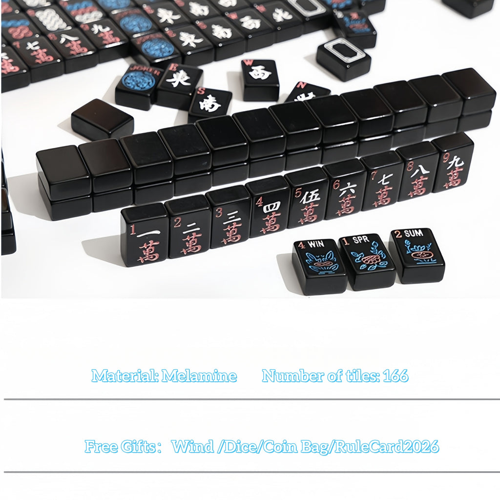 Black Acrylic American Mahjong Set