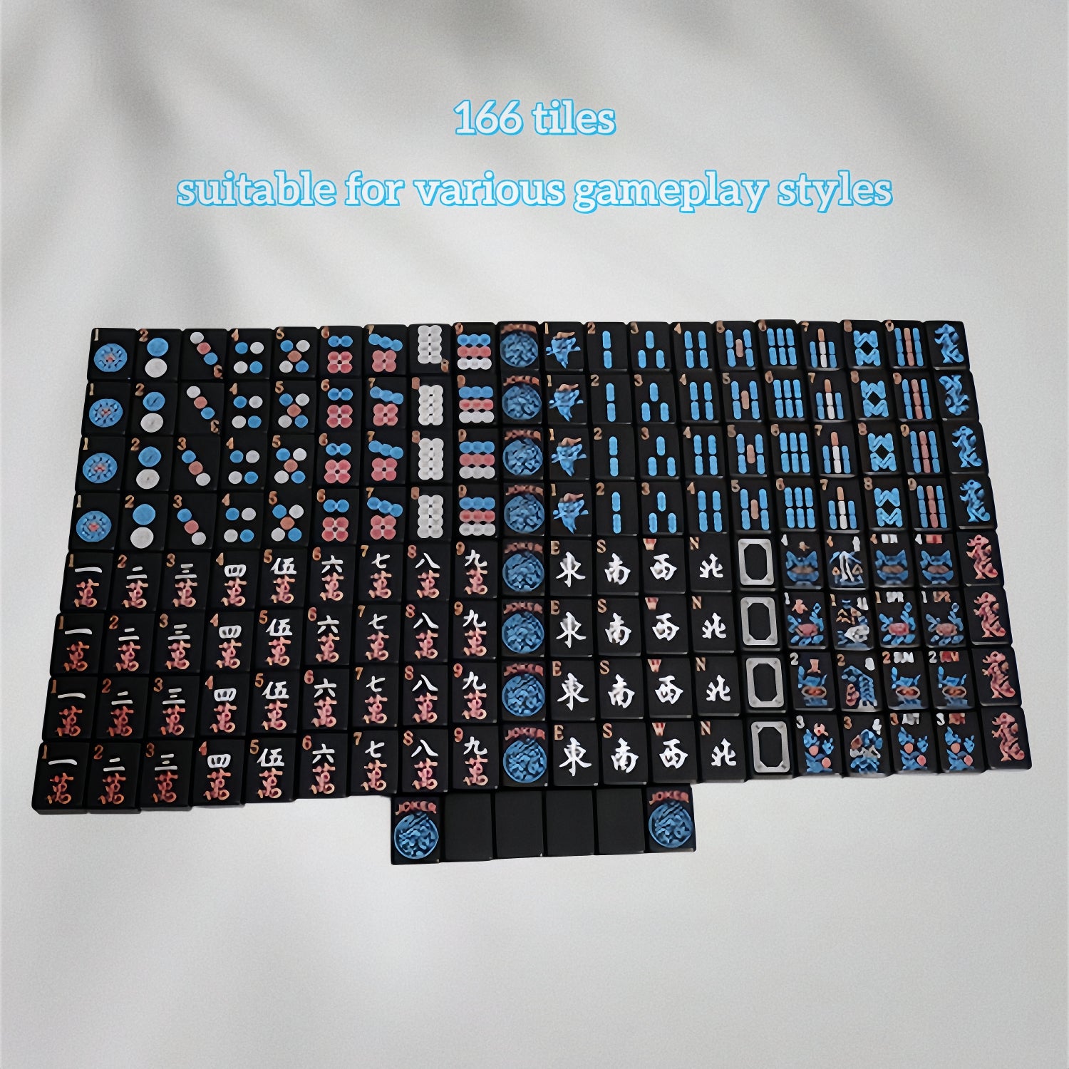 Black Acrylic American Mahjong Set