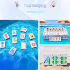 Pool Floating American Mahjong Set, Waterproof Portable Mahjong Game for Summer Vacation