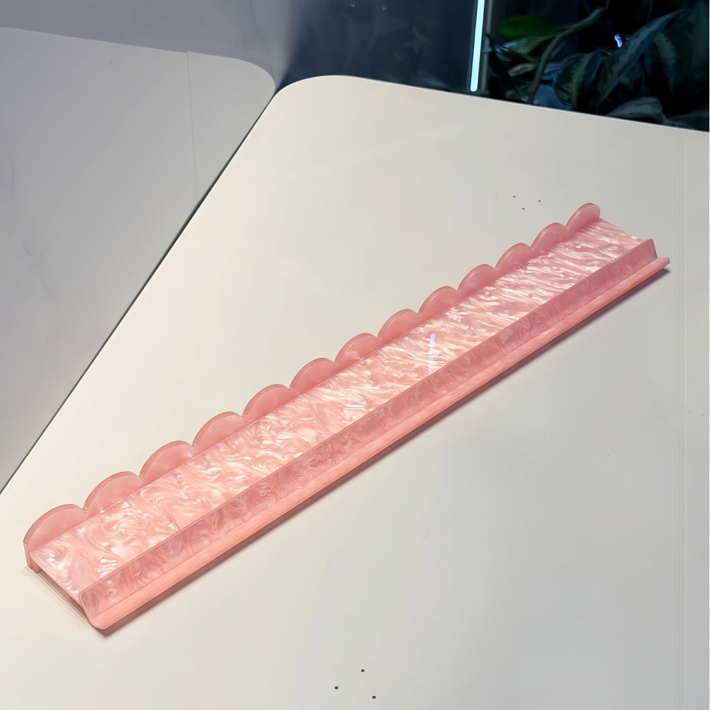 Shell Mahjong Racks Set of 4, 20 Inch, Ocean Blue, Rose Pink, Crystal Clear
