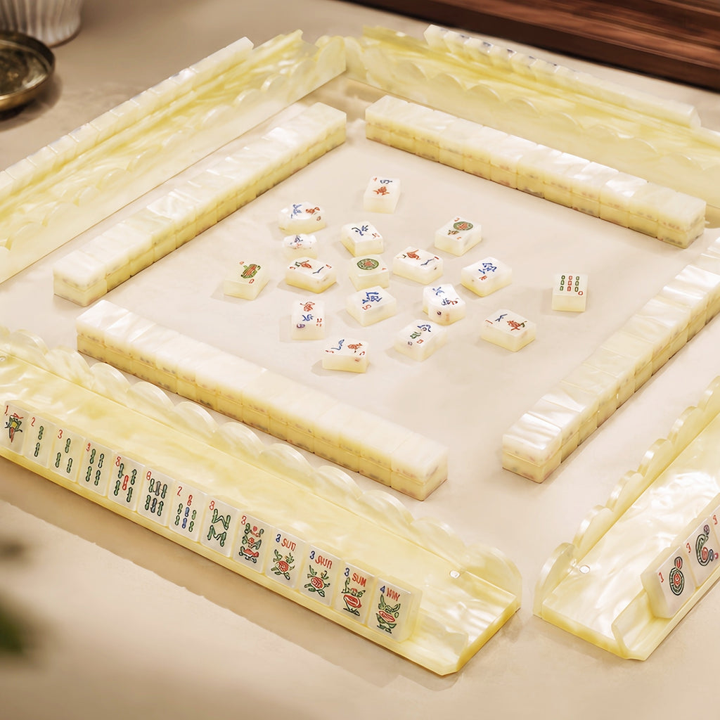 Collector’s Edition American Mahjong Set, Premium Jade Texture Mahjong Gift Set
