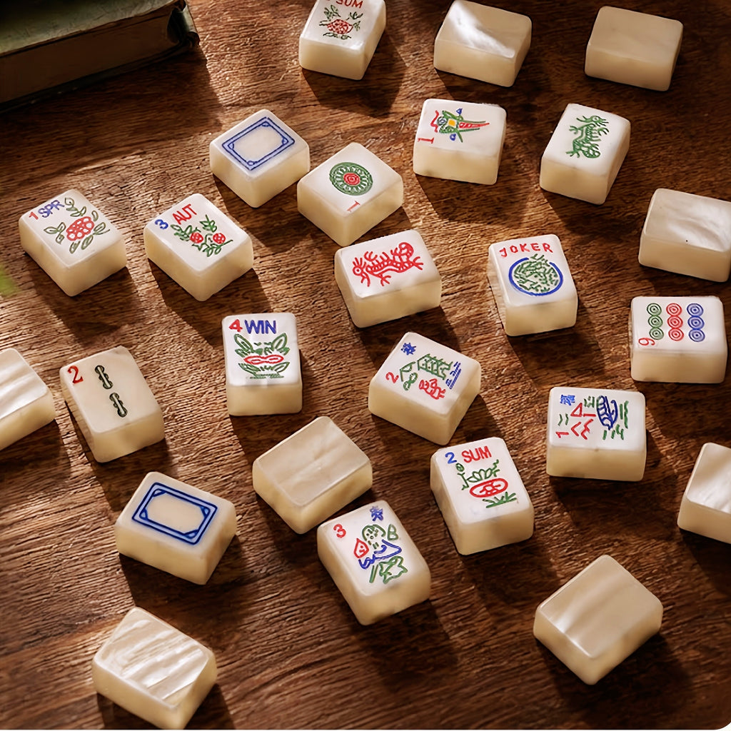 Collector’s Edition American Mahjong Set, Premium Jade Texture Mahjong Gift Set