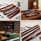 Premium Colorful Acrylic Mahjong Rack Set of 4, 5 Colors, 17.5inch and 20inch