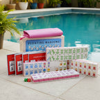 Pool Floating American Mahjong Set, Waterproof Portable Mahjong Game for Summer Vacation