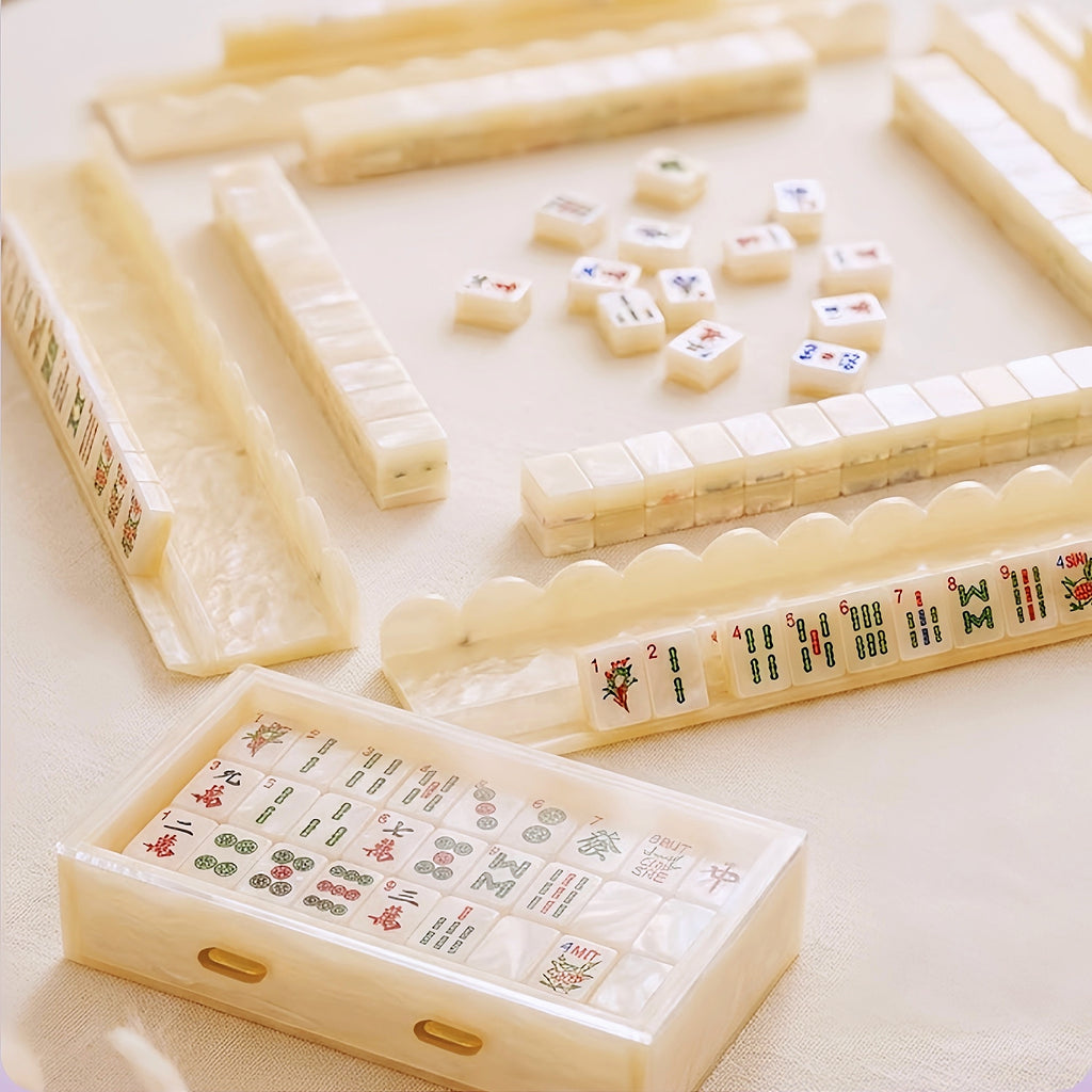 Collector’s Edition American Mahjong Set, Premium Jade Texture Mahjong Gift Set