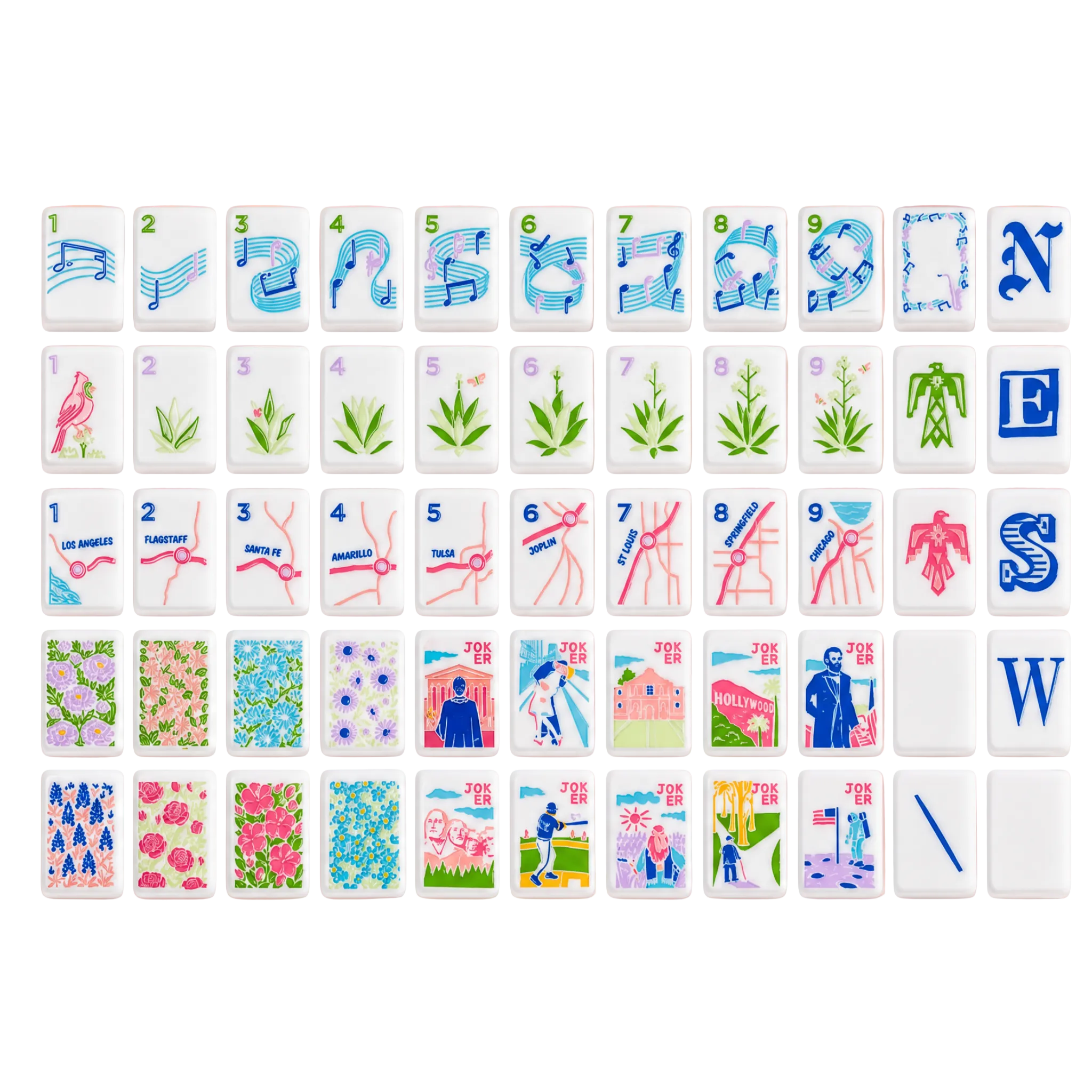 Club Style American Mahjong Tiles
