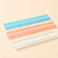 Shell Mahjong Racks Set of 4, 20 Inch, Ocean Blue, Rose Pink, Crystal Clear