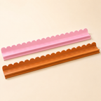Wooden Mahjong Racks Set of 4 , 17.5 Inch, Natural Wood and Pink