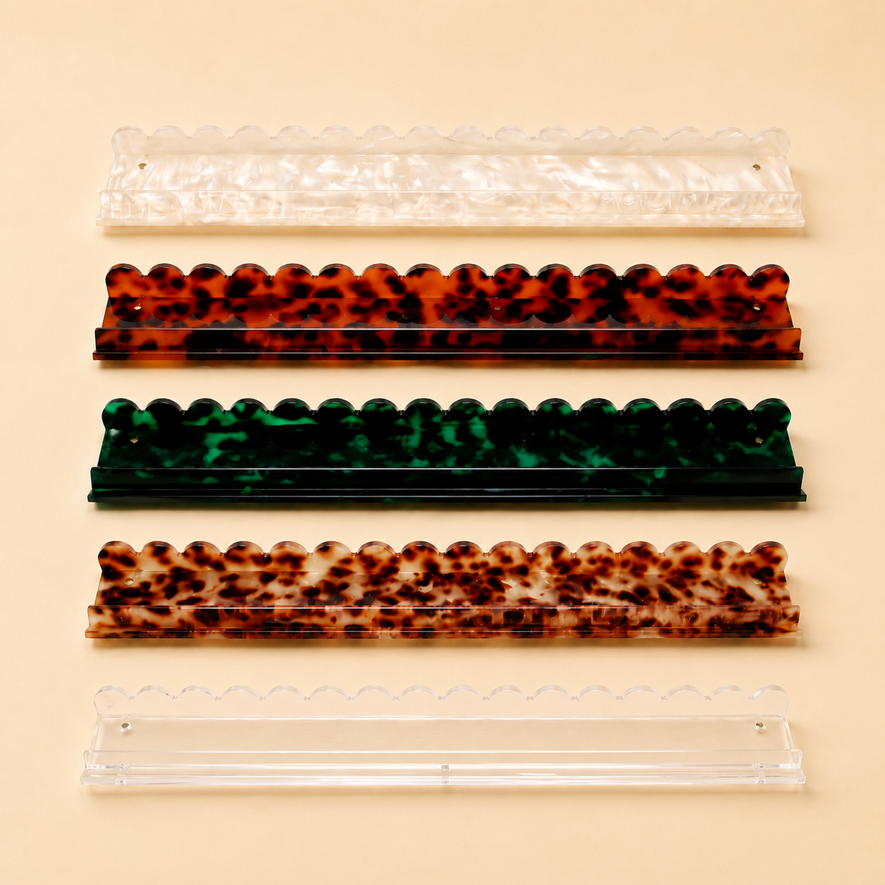 Premium Colorful Acrylic Mahjong Rack Set of 4, 5 Colors, 17.5inch and 20inch
